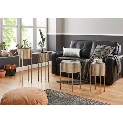 Artikelbild 4 für HAKU Möbel Pflanzenständer Dona 3 Metall, Ø 24,0 cm bronze rund, 4 St., Artikelnummer 650089