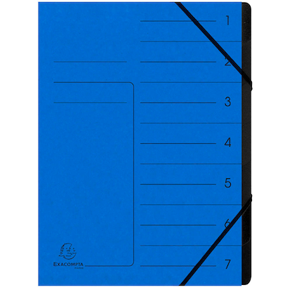 Artikelbild für Exacompta Ordnungsmappe 7 Fächer blau, 1 St., Artikelnummer 286944
