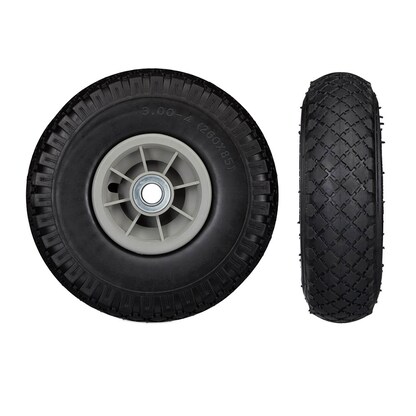 Artikelbild 3 für relaxdays Sackkarrenräder luftbereift schwarz, grau Vollgummi Felgen, Achse 2,0 cm, Artikelnummer 452403