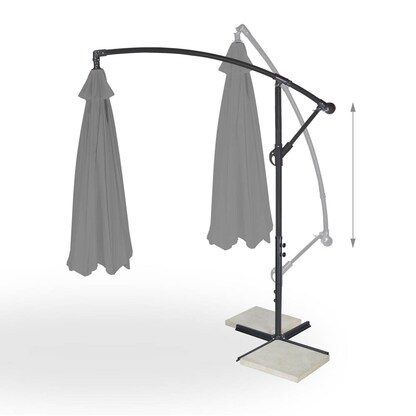 Artikelbild 6 für relaxdays Sonnenschirm rund, grau neigbar Ø 300,0 cm, 1 St., Artikelnummer 767794