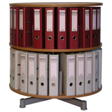 Artikelbild 1 für reef Ordnerdrehsäule buche bis zu 48 Ordner, Etagen einzeln drehbar, H: 84,0 cm, Artikelnummer 491682