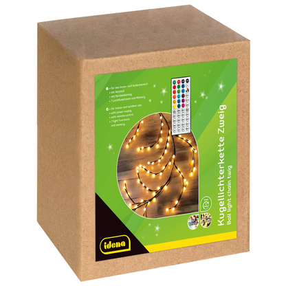 Artikelbild 3 für Idena 120er Kugel-Zweige LED Lichterkette braun 7,0 m, 1 St., Artikelnummer 443117