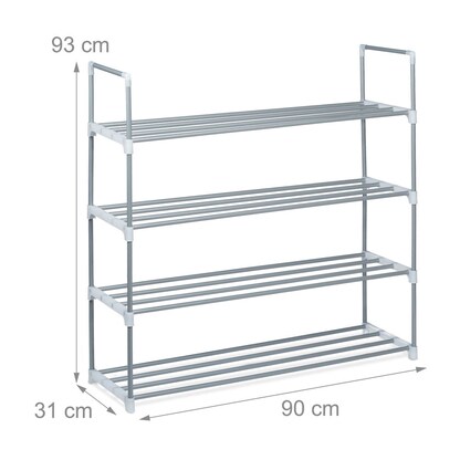 Artikelbild 2 für relaxdays Schuhregal grau 90,0 x 31,0 x 93,0 cm, 1 St., Artikelnummer 522712