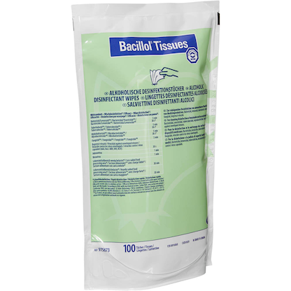 Artikelbild für HARTMANN Desinfektionstücher Bacillol Tissues 1-lagig weiß, 100 Tücher, Artikelnummer 636231