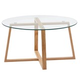 Artikelbild 1 für WOHNLING Couchtisch rund Glas braun 78,0 x 78,0 x 41,0 cm, 1 St., Artikelnummer 909121