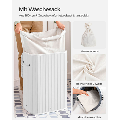 Artikelbild 3 für SONGMICS Wäschesammler weiß, 1 St., Artikelnummer 438479