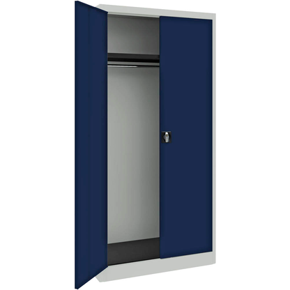 Artikelbild für mauser Stahlschrank BF 5 G - 7035/5003 lichtgrau, saphirblau 1 Fachboden 95,0 x 50,0 x 195,0 cm, aufgebaut, 1 St., Artikelnummer 600419