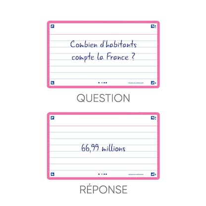 Artikelbild 5 für OXFORD Karteikarten FLASH 2.0 DIN A7 weiß, fuchsia liniert, 80 St., Artikelnummer 371478