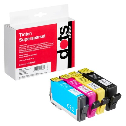 Artikelbild für dots schwarz, cyan, magenta, gelb Druckerpatronen kompatibel zu HP 364XL (N9J74AE), 4er-Set, Artikelnummer 575799