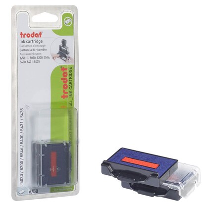 Artikelbild 2 für trodat Ersatzstempelkissen 6/50/2 blau/rot 4,1 x 2,4 cm, 2 St., Artikelnummer 742353