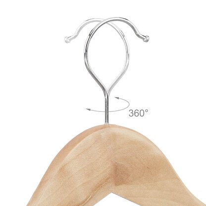 Artikelbild 3 für relaxdays Kleiderbügel braun, 48 St., Artikelnummer 451173