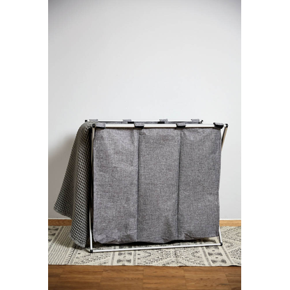 Artikelbild 7 für WENKO Wäschesortierer Trio grau, 1 St., Artikelnummer 530218