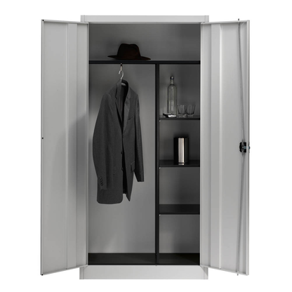 Artikelbild für mauser Stahlschrank 790064A0 lichtgrau 3 Fachböden 95,0 x 42,0 x 195,0 cm, aufgebaut, 1 St., Artikelnummer 600421