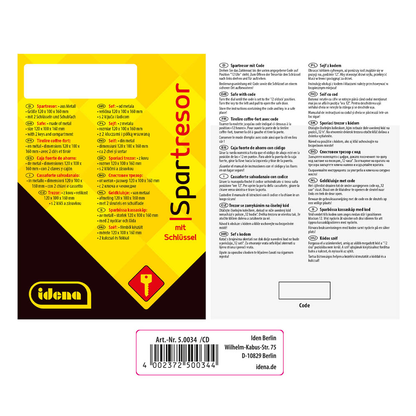 Artikelbild 5 für Idena Spardose Spartresor schwarz, 1 St., Artikelnummer 141026