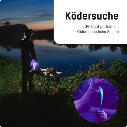 Artikelbild 7 für ANSMANN Action 400 UV LED Taschenlampe schwarz 5,0 cm, 4.200 Lux, 90 Lumen, 3 W, 1 St., Artikelnummer 629457