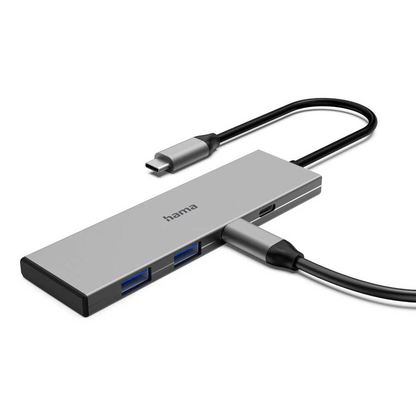 Artikelbild 2 für hama USB-Hub 4-fach grau, Artikelnummer 756187