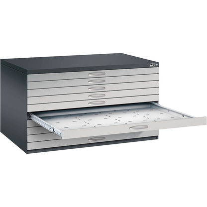 Artikelbild für CP 7200 Planschrank schwarzgrau, weißaluminium 10 Schubladen 135,0 x 96,0 x 76,0 cm, 1 St., Artikelnummer 682613