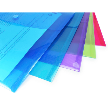 Artikelbild 2 für RAPESCO® Dokumententaschen DIN A4 überbreit farbsortiert genarbt 0,20 mm, 5 St., Artikelnummer 154957