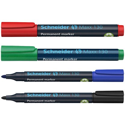 Artikelbild für Schneider Maxx 130 Permanentmarker farbsortiert 1,0 - 3,0 mm, 4 St., Artikelnummer 779512