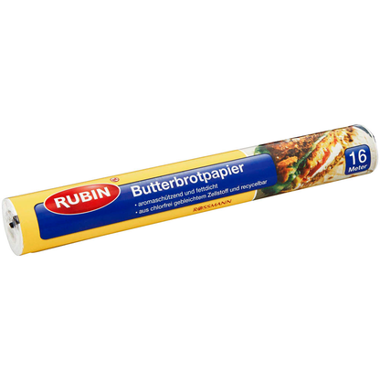 Artikelbild für RUBIN Butterbrotpapier 1 Rolle, Artikelnummer 392938