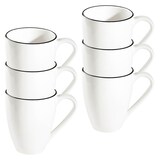 Artikelbild 1 für ID Fine Kaffeebecher Modest Black Alzar weiß 0,3 l, 6 St., Artikelnummer 634026