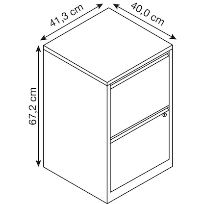 Artikelbild 2 für BISLEY Home Hängeregistraturschrank lichtgrau 2 Schubladen 41,3 x 40,0 x 67,2 cm, 1 St., Artikelnummer 454285