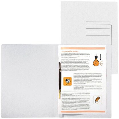 Artikelbild für Exacompta Schnellhefter Karton weiß DIN A4, 25 St., Artikelnummer 286684