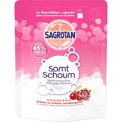 Artikelbild für SAGROTAN® Samt Schaum Schaumseife 250,0 ml, Artikelnummer 295572