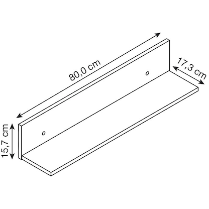 Artikelbild 2 für MÖBELPARTNER Wandregal Elma eiche, hell 80,0 x 17,3 x 15,7 cm, 1 St., Artikelnummer 323879