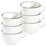 Artikelbild 1 für ID Fine Kaffeetassen Modest Black Alzar weiß 0,3 l, 6 St., Artikelnummer 634127