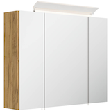 Artikelbild 1 für POSSEIK Spiegel mit Beleuchtung 80 eiche gold 80,0 x 17,0 x 62,0 cm, Artikelnummer 668206