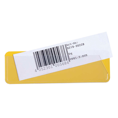Artikelbild 2 für EICHNER Etikettentaschen gelb 12,0 x 4,0 cm, 50 St., Artikelnummer 702849