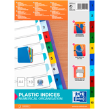 Artikelbild 1 für OXFORD Ordnerregister DIN A4 Vollformat 1-10 farbig 10-teilig, 1 Satz, Artikelnummer 691998