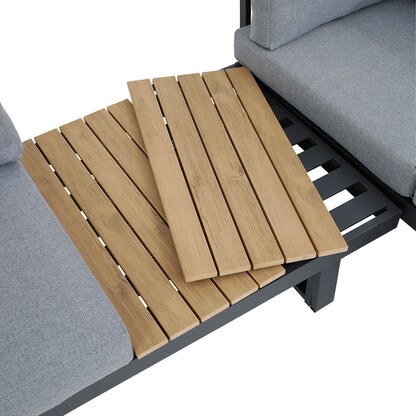 Artikelbild 11 für greemotion Loungegruppe San Jose grau, anthrazit Holz, Metall, 13-teilig, Artikelnummer 422727