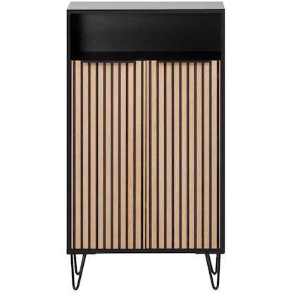 Artikelbild für MÖBELPARTNER Schuhschrank Hank, 157162 schwarz, Akustikoptik 60,2 x 33,1 x 107,09 cm, 1 St., Artikelnummer 255168