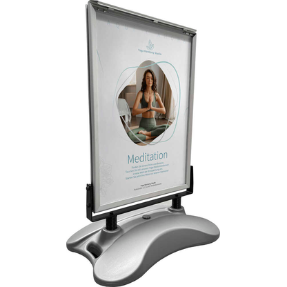 Artikelbild für LMG Kundenstopper silber DIN A1 2 Fächer 80,0 cm 137,0 cm, 1 St., Artikelnummer 272007