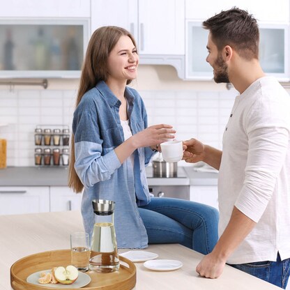 Artikelbild 4 für relaxdays Tablett braun rund Ø 38,5 cm, Artikelnummer 360954