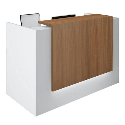 Artikelbild für Quadrifoglio Empfangstheke gerade, weiß, nussbaum 166,0 x 88,0 x 113,0 cm, Artikelnummer 369801
