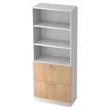 Artikelbild 1 für HAMMERBACHER Regalschrank Orbis, V7300/W/E/RE weiß, eiche 80,0 x 42,0 x 200,4 cm, 1 St., Artikelnummer 636600