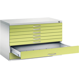 Artikelbild 1 für CP 7100 Planschrank clowngrün, lichtgrau 8 Schubladen 110,0 x 76,5 x 76,0 cm, 1 St., Artikelnummer 683065