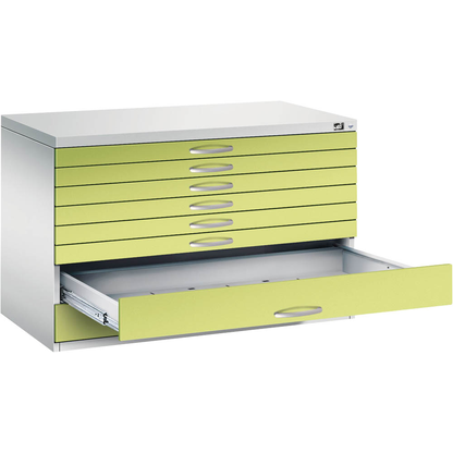 Artikelbild für CP 7100 Planschrank clowngrün, lichtgrau 8 Schubladen 110,0 x 76,5 x 76,0 cm, 1 St., Artikelnummer 683065