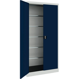 Artikelbild 1 für mauser Stahlschrank BF 4 PLE - 7035/5003 lichtgrau, saphirblau keine Fachböden 95,0 x 42,0 x 195,0 cm, aufgebaut, 1 St., Artikelnummer 600474