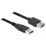 Artikelbild 1 für DeLOCK USB 3.0 A/USB 3.0 A Kabel 5,0 m schwarz, 1 St., Artikelnummer 383566
