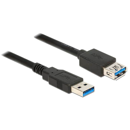 Artikelbild für DeLOCK USB 3.0 A/USB 3.0 A Kabel 5,0 m schwarz, 1 St., Artikelnummer 383566