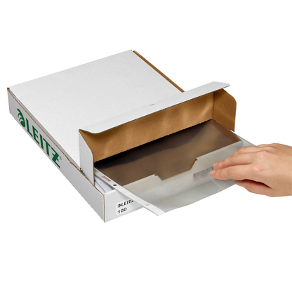 Artikelbild 10 für LEITZ Prospekthüllen 4734 Super Premium DIN A4 glasklar glatt 0,08 mm, 100 St., Artikelnummer 578633