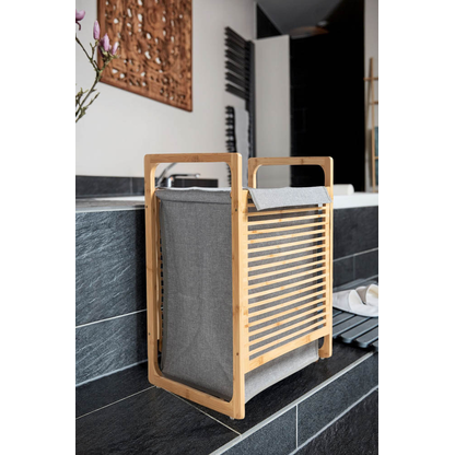 Artikelbild 4 für WENKO Wäschetruhe Bahari braun, grau, 1 St., Artikelnummer 530083