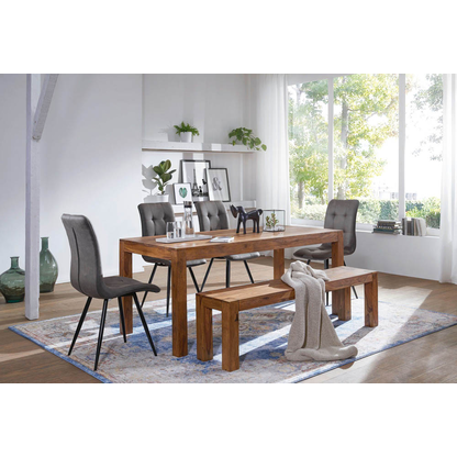 Artikelbild 3 für WOHNLING Esstisch sheesham rechteckig, 4-Fuß-Gestell sheesham, 120,0 x 60,0 x 76,0 cm, Artikelnummer 904807