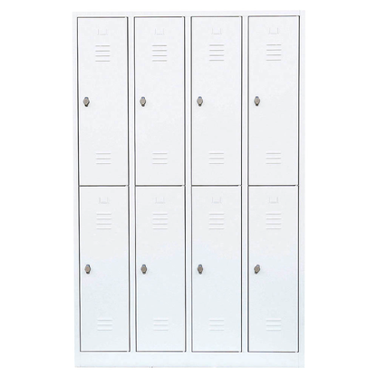 Artikelbild 2 für LÜLLMANN Spind signalweiß 520247, 8 Schließfächer 117,0 x 50,0 x 180,0 cm, Artikelnummer 830846