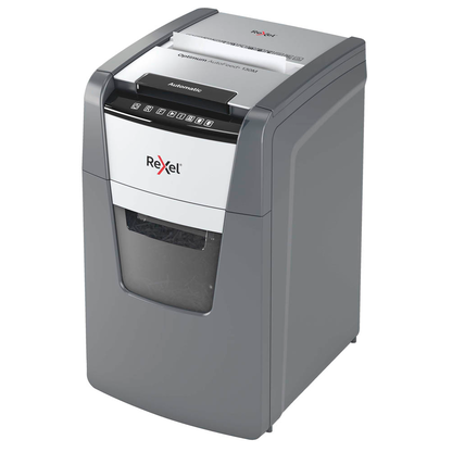 Artikelbild für Rexel AutoFeed+ 130M Aktenvernichter mit Partikelschnitt P-5, 2 x 15 mm, bis 130 Blatt, schwarz, Artikelnummer 390199