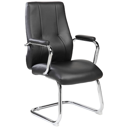 Artikelbild für rocada Besucherstuhl 985V22 schwarz Kunstleder, 1 St., Artikelnummer 986618